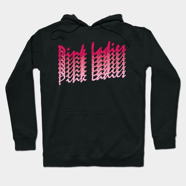 Pink Ladies // Retro Text Design Hoodie by Trendsdk